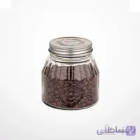 بانکه شیشه ای لیمون مدل درب استیل کد 2035