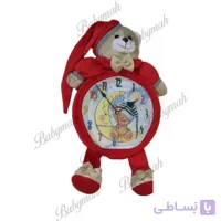ساعت اتاق کودک خرس تدی رنگ قرمز