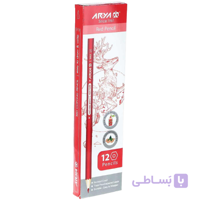 مداد قرمز آریا (بسته 12 عددی + 1 عدد هدیه)