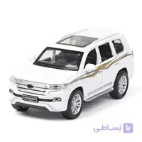 ماکت ماشین عقب کش مدل تویوتا لندکروزر سفید کد P/CZ13A/SE