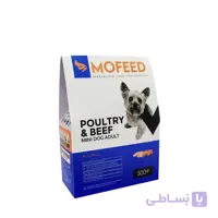 غذای سگ کوچک بالغ با گوشت گاو و مرغ Poultry Beef مفید 500 گرم