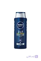 شامپو نیوا مردانه ۴۰۰ میل ۲ در ۱ مو و ریش – رایحه آلوئه ورا – Nivea men shampoo 2 in 1 hair & beard