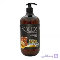 شامپو سولکس مناسب موی خشک مدل argan فاقد نمک در حجم 1000میلی لیتر ا Solex shampoo suitable for dry and normal hair, argan model, 1000ml