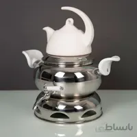 ست کتری و قوری کروپ ست مدل روژین استیل کد 404 ا Croupset Rozhin Model Kettle and Teapot Set - Code 404