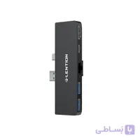 هاب 6 پورت LENTION USB A +USB C سری LUXURY مدلCS35
