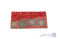 کیف پول و مدارک چرم اشبالت طبیعی مدل قلم‌زنی
