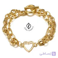 دستبند زنجیری قلبی