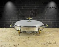 سوفله بیضی خیلی بزرگ استیل برند دیاکو مدل النا براق پایه طلایی 835sg