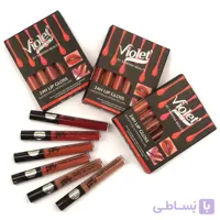 پک 6 تایی رژ لب مایع ویولت Violet