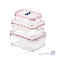 سرویس مستطیل گلس لاک مدل GL1044