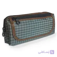 جامدادی ۳ زیپ برزنتی طرح چارخونه
