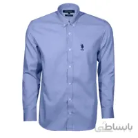 پیراهن آبی مردانه طرح پولو – کد 118