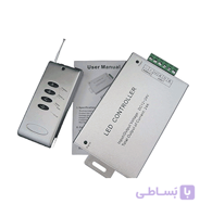 کنترلر RGB دوازده ولت 24آمپر 4کلید فلزی RF