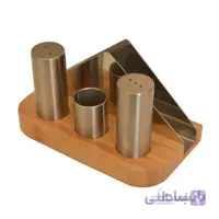 ست ادویه استیل بامبوم پنج پارچه