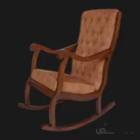 صندلی راک چوبی مدل آمریکایی