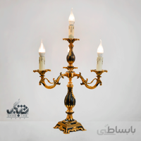 آباژور رومیزی سه شاخه چهار شعله نورسازان مدل یاسمن کد 709 ا 709