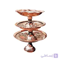 شیرینی خوری الماس تراش مسی نقره کوب