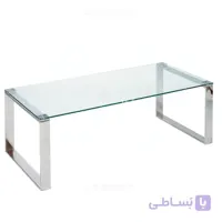 جلو مبلی پایه استیل شیشه ای مدل لامینگو