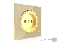 کلید پریز برق ساده ویرا مدل آلفا کلاسیک بژ میانه طلا