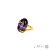 انگشتر زنانه نگین دار سنگی برنجی کد br1001