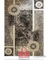 گلیم فرش ماشینی ساوین کد 4010 مشکی