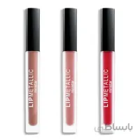پک ۳ عددی رژ مایع ۲۴ ساعته مینی استار مدل متالیک (Ministar Lip Metallic Long-Lasting-Code 3)