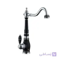 شیر سینک علم ضخیم بلند کلاسیک موست مدل ریالتو کروم مشکی