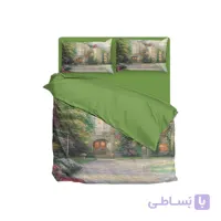 ست لحاف تک نفره ۴ تکه سه بعدی king size-طرح romantic village