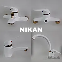 ست شیرآلات نیکان مدل سفید طلایی ا Nikan White Golden Set Faucet
