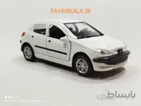 (رینگ اسپرت) اسباب بازی ماشین پژو 206 چراغدار+صدادار سفید