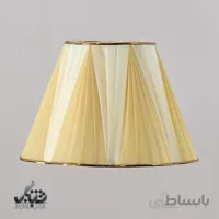شید آباژور مدل گل دو رنگ سایز 35 شیری کرم – سرپیچ E27
