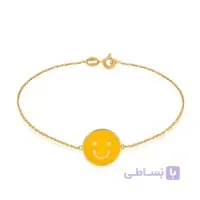 دستبند طلا کودک طرح لبخند کد KB381