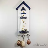 جاکلیدی فانوس دریایی چوبی سفید متوسط