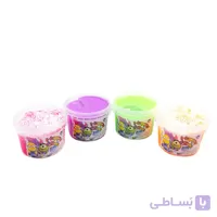 اسلایم ساده و خامه ای و دانه برفی هپی اسلایم