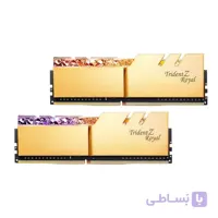 رم دسکتاپ جی اسکیل DDR4 دو کاناله 3600 مگاهرتز CL16 مدل Trident Z Royal Gold ظرفیت 64 گیگابایت ا G.SKILL Trident Z Royal Gold DDR4 3600MHz CL16 Dual Channel Desktop RAM - 64GB