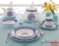 سرویس چینی 108 پارچه کامل زرین طرح سلطانیه طلایی