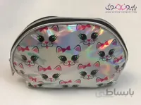 کیف لوازم آرایش طرح دار گربه هولوگرامی