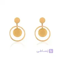 گوشواره طلا زنانه طرح دایره چکشی کد LE654