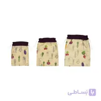 کیسه سبزی چاپی رزین تاژ طرح تربچه 3عددی