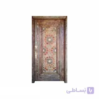 درب چوبی ورودی هتل ، آپارتمان و ساختمان صنایع چوب ساج مدل T12B
