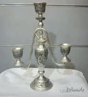 جفت شمعدان سه شاخه و پنج شاخه نقره نما کد ۱۰۱۱۲۵