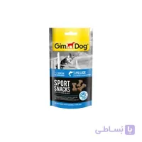 تشویقی اسنک ورزشی سگ جیم داگ مدل(Sport snacks Mini Bones Pollock) طعم زغال‌ماهی با وزن 60 گرم