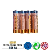 باتری قلمی روندا معمولی شیرینک 4 عددی ا Ronda Ultra Plus Alkaline AA Battery Pack Of 4