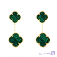 گوشواره طلا زنانه طرح گل چهار پر ونکلیف کد XE218