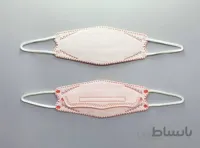 ماسک سه بعدی 3D پرو سفید نارنجی دوازده رو هشت هف بسته سلفونی 10 عددی