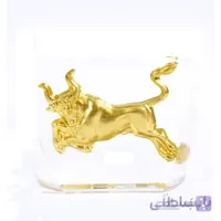 تندیس کریستال طلاکوب طرح ماه تولد اردیبهشت سایز بزرگ کد CS02B