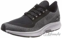 Nike Mens Air Zoom Pegasus 35 Shield Running Shoes, Black/Metallic Silver-Night Maroon ا Nike Men's Air Zoom Pegasus 35 Shield