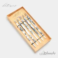 ست دسته قلم ابروباد سفید