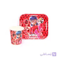 بشقاب و لیوان دختر کفشدوزکی