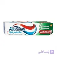 خمیردندان آکوافرش سری Triple Protection مدل menta fresca حجم 75 میلی لیتر ا Aquafresh Thoothpaste Triple Protection menta fresca 75ml